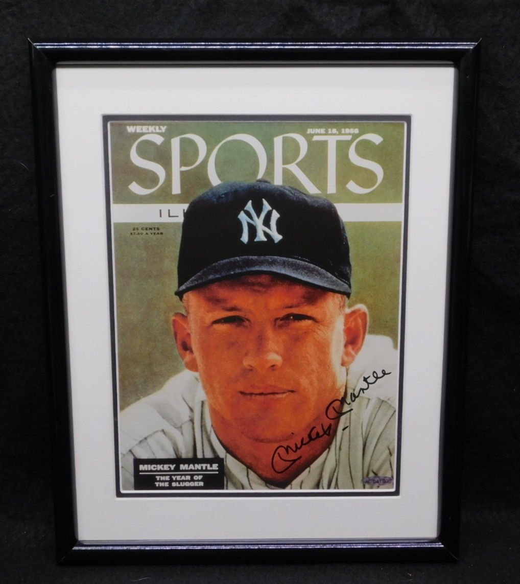 Mickey Mantle Signed Autographed Framed Sports Illustrated 8x10 Photo UDA Yankee
