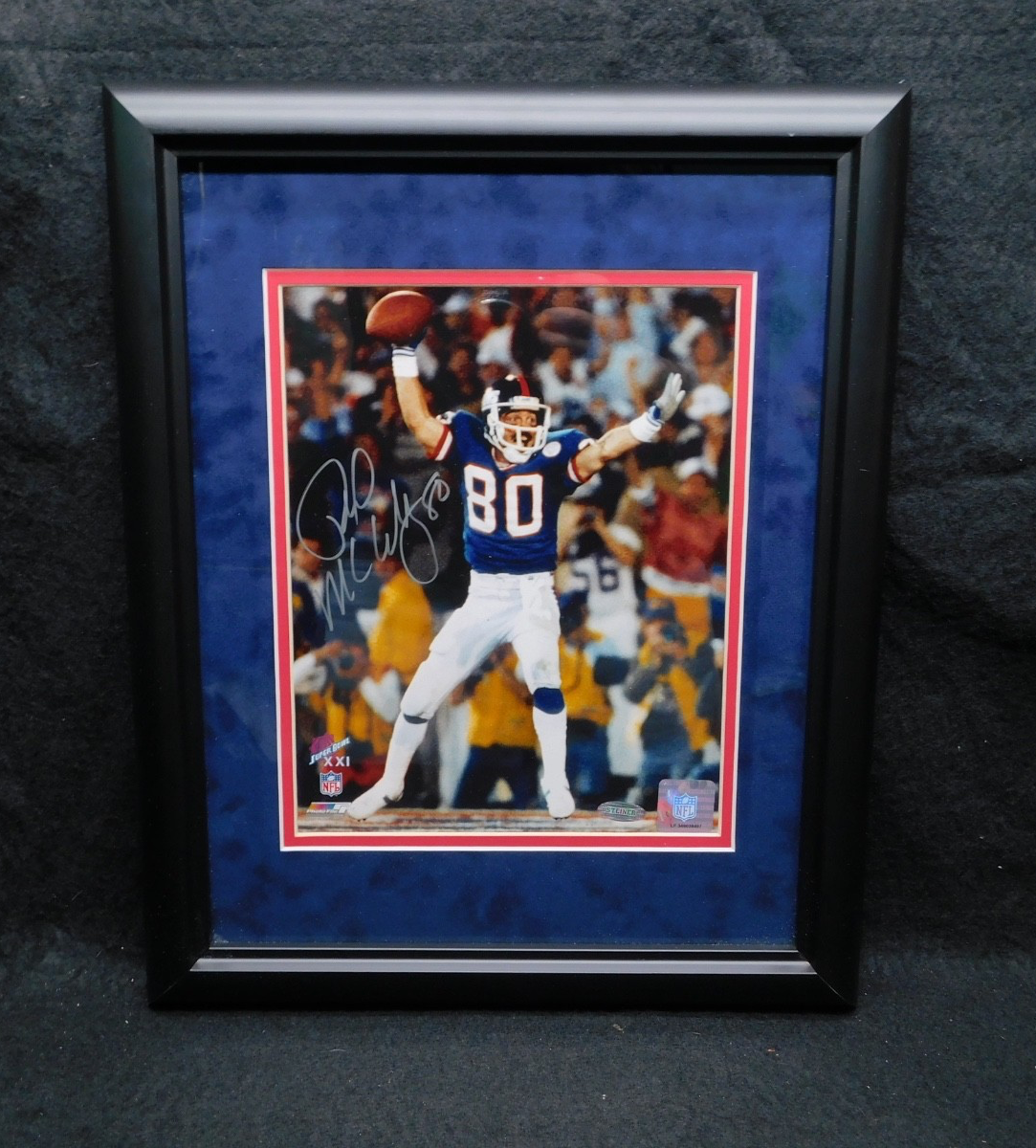 Phil McConkey Signed Autographed Framed 8x10 Photo New York Giants Steiner COA