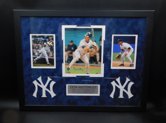 Don Mattingly Signed Autographed Framed 8x10 Photo Steiner COA Yankees
