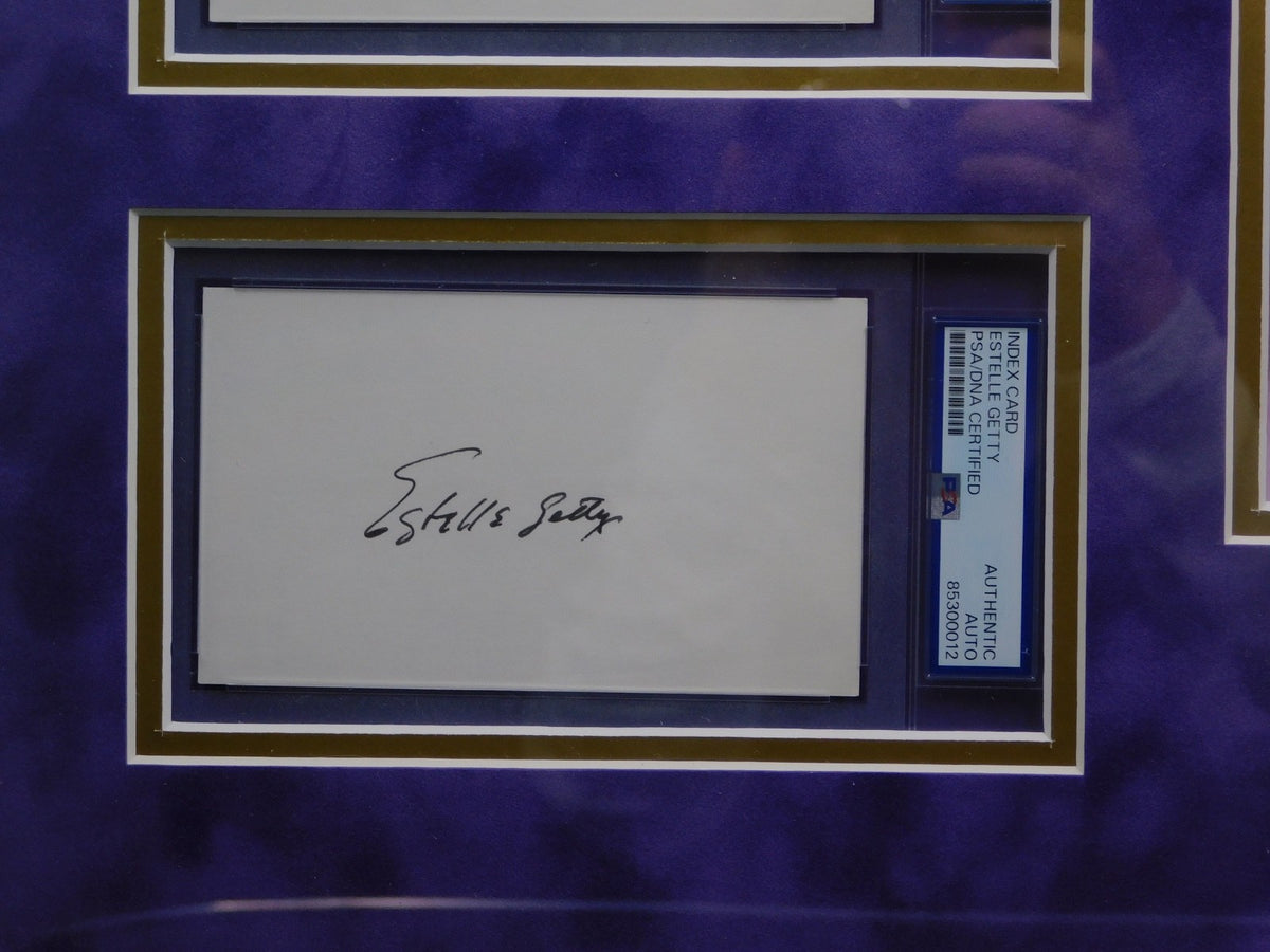 The Golden Girls Cast Signed Autographed Framed 3x5 White, Getty, Arthur PSA DNA
