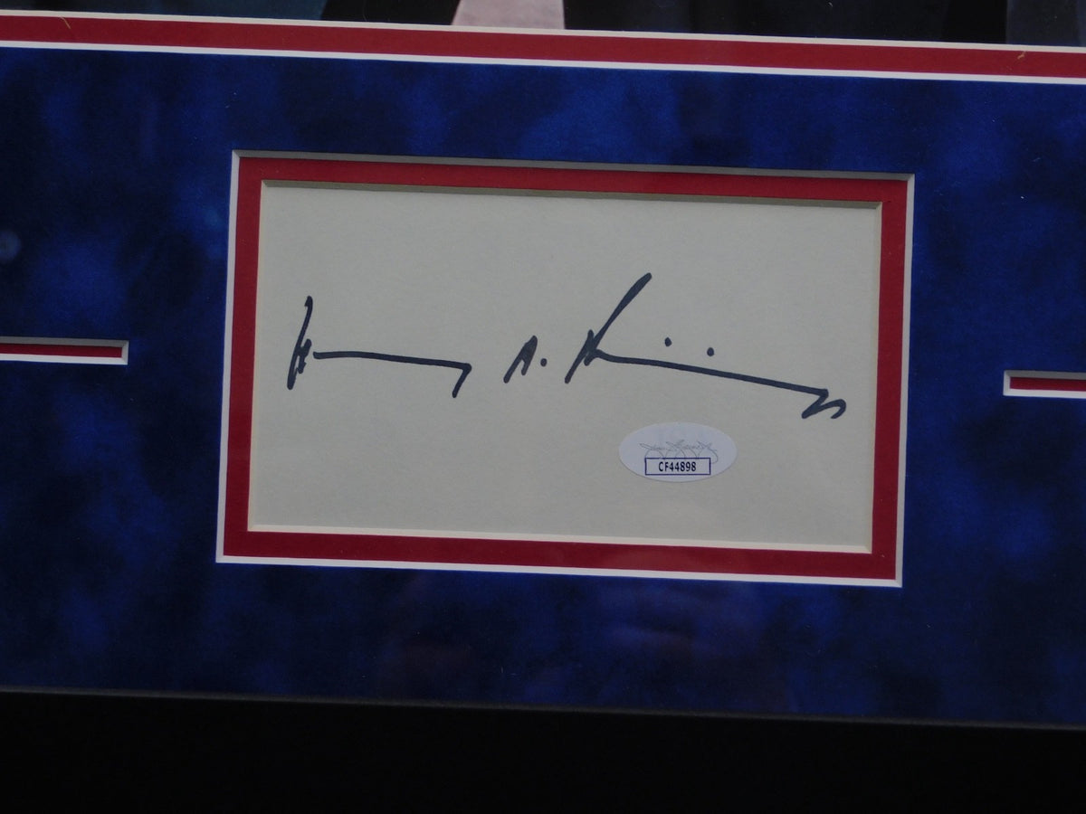Henry Kissinger Signed Autographed Framed 11x16 Photo JSA COA Secretary Of State