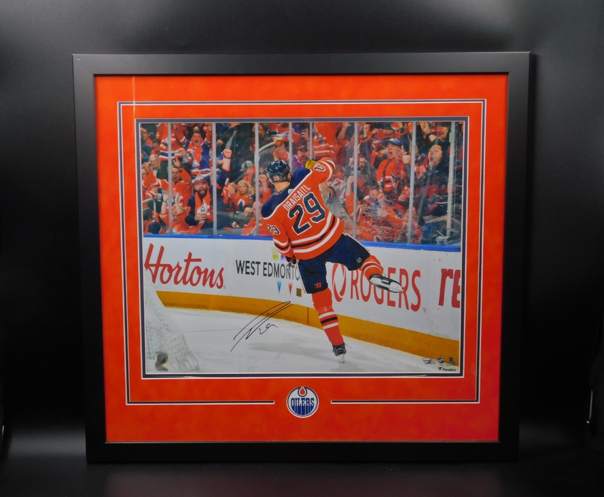 Leon Draisaitl Signed Autographed Framed 16x20 Photo Fanatics Edmonton Oilers