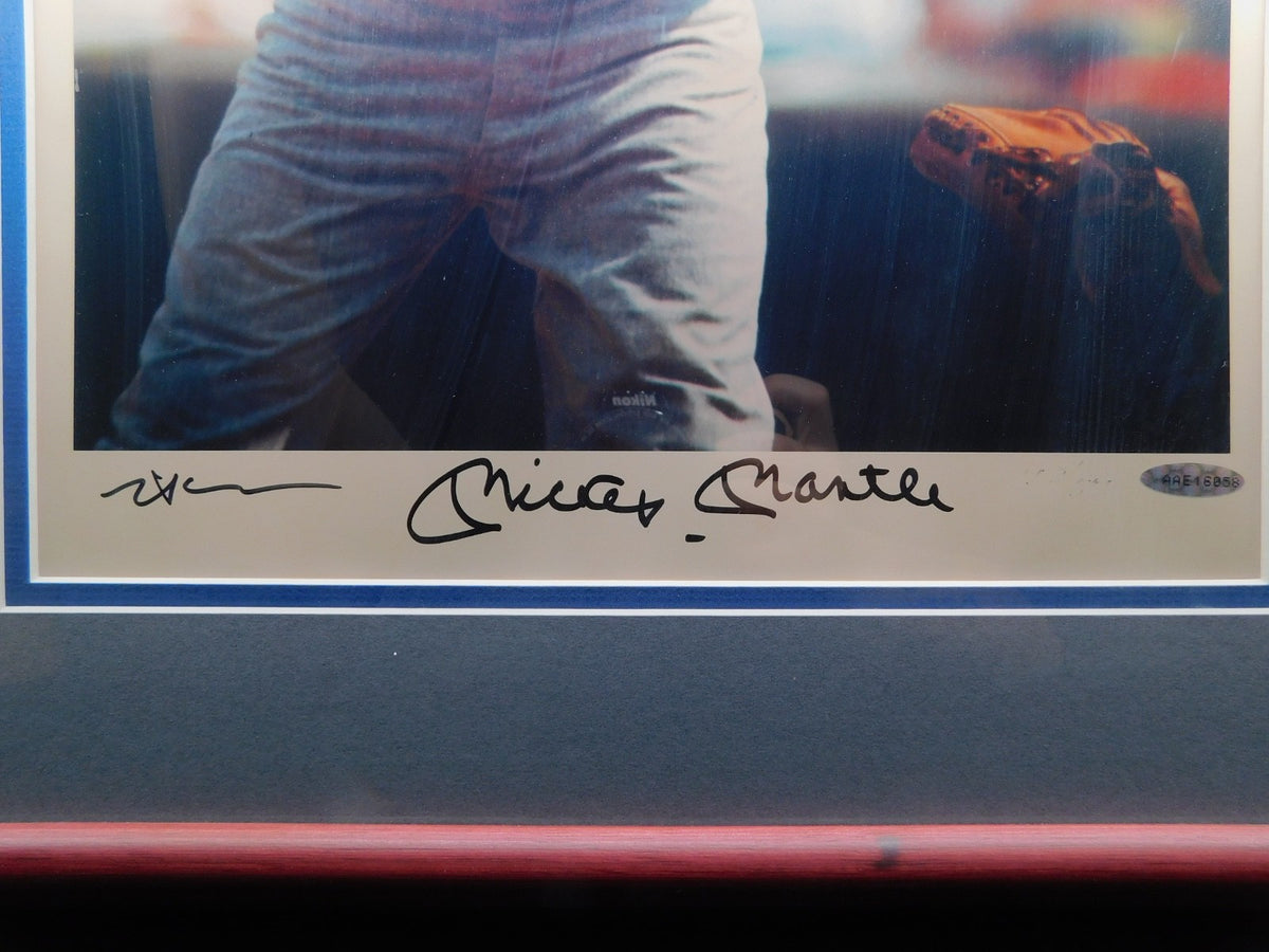 Mickey Mantle Signed Autographed Framed Neil Leifer Photo UDA COA Yankees