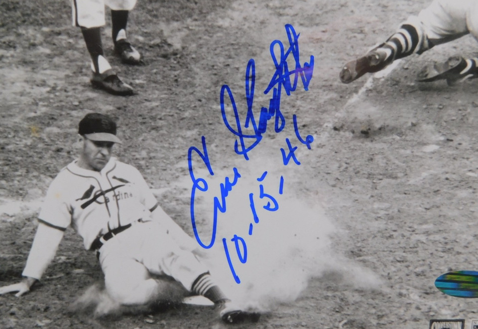 Enos Slaughter Signed Autographed Framed 8x10 Photo Steiner COA Cardinals /20