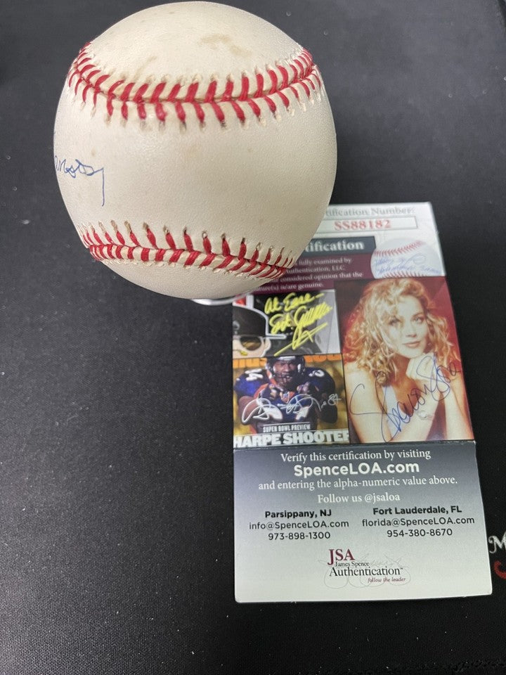 Gene Benson (D.1999) Signed Autographed Official NL Leonard Coleman Baseball JSA