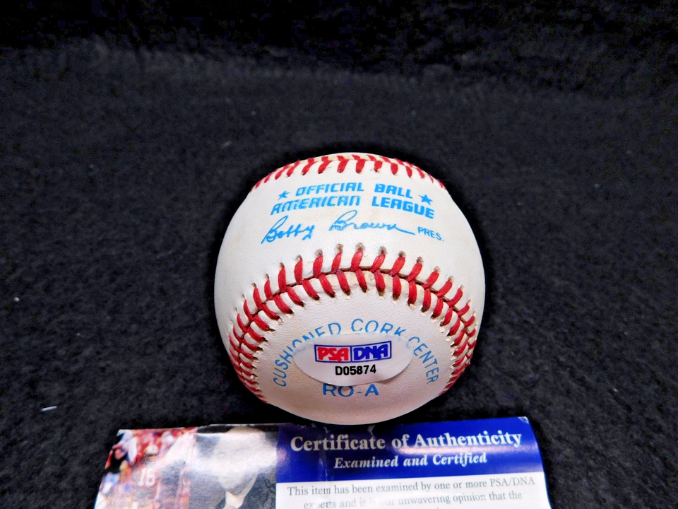 Early Wynn (D. 1999) Signed OAL Bobby Brown Baseball JSA COA 300 Game Winner HOF