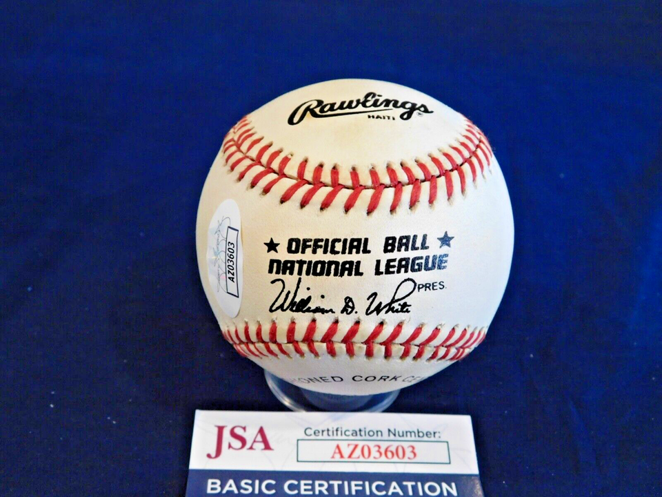 Marv Throneberry (D. 1994) Signed / Autographed ONL Bill White Baseball JSA COA