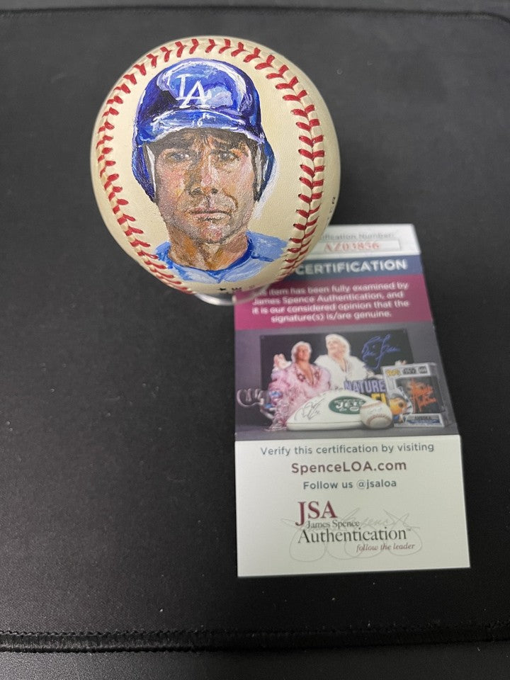 Steve Garvey Signed Autographed Hand Painted ONL Charles Feeney Baseball JSA
