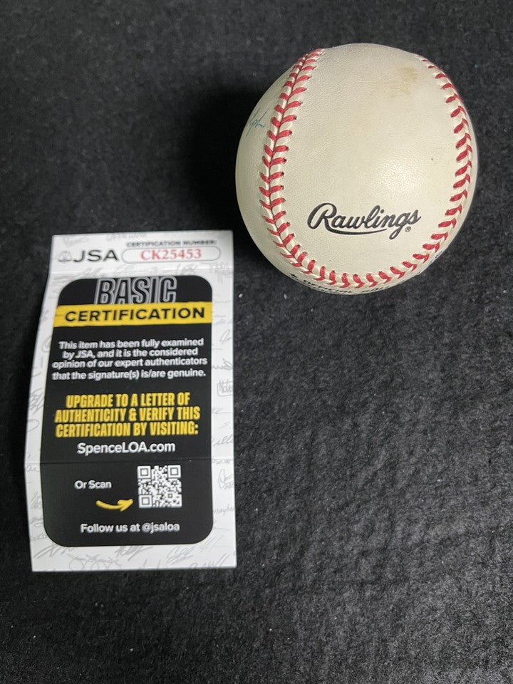Don Zimmer Willie Randolph Signed Autographed ONL Leonard Coleman Baseball JSA