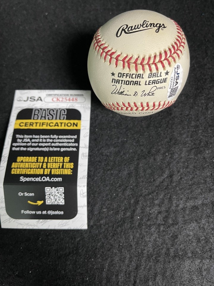 Stan "The Man" Musial Signed Autographed Official NL Bill White Baseball JSA COA