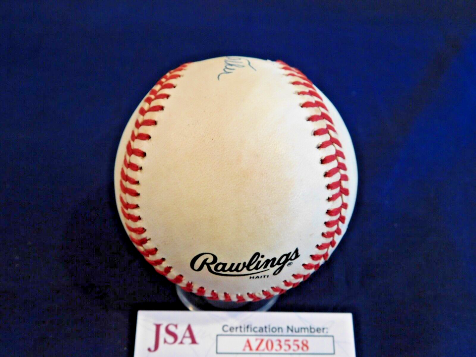 Harry Walker "The Hat" (D. 1999) Signed ONL Bart Giamatti Baseball JSA COA