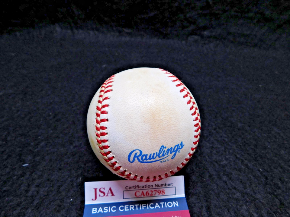 Oscar Azocar (D. 2010) Signed OAL Bobby Brown Baseball JSA COA Yankees