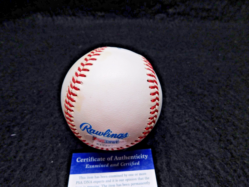 Oscar Azocar (D. 2010) Signed OAL Bobby Brown Baseball PSA COA Yankees