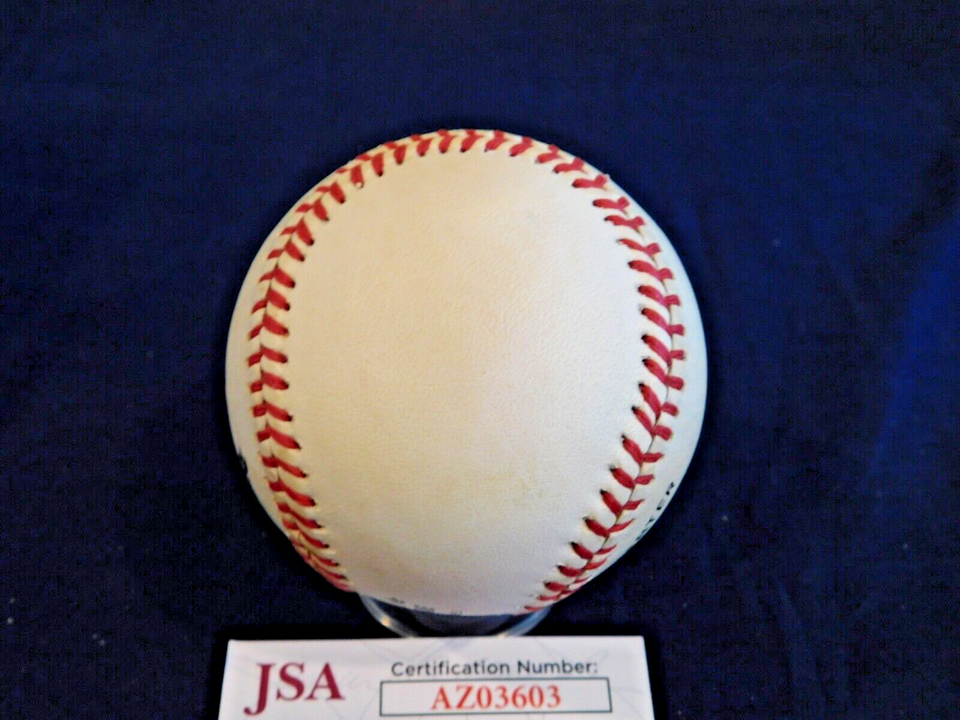 Marv Throneberry (D. 1994) Signed / Autographed ONL Bill White Baseball JSA COA