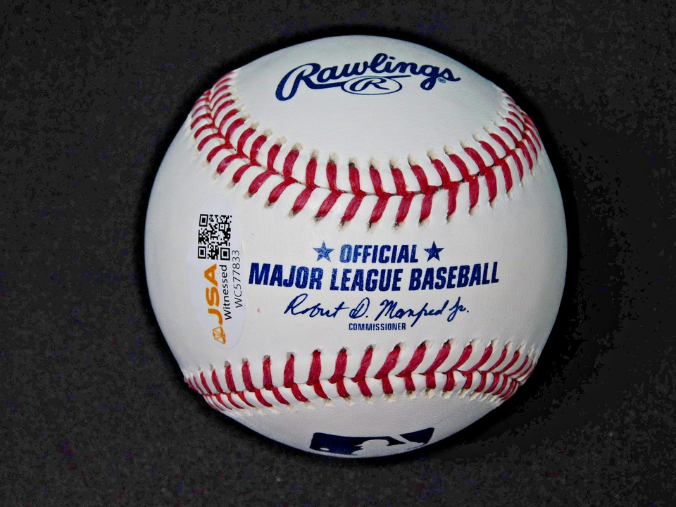 Elmer Rodriguez Signed OML Baseball Cruz Missile Script JSA Witness COA Yankees