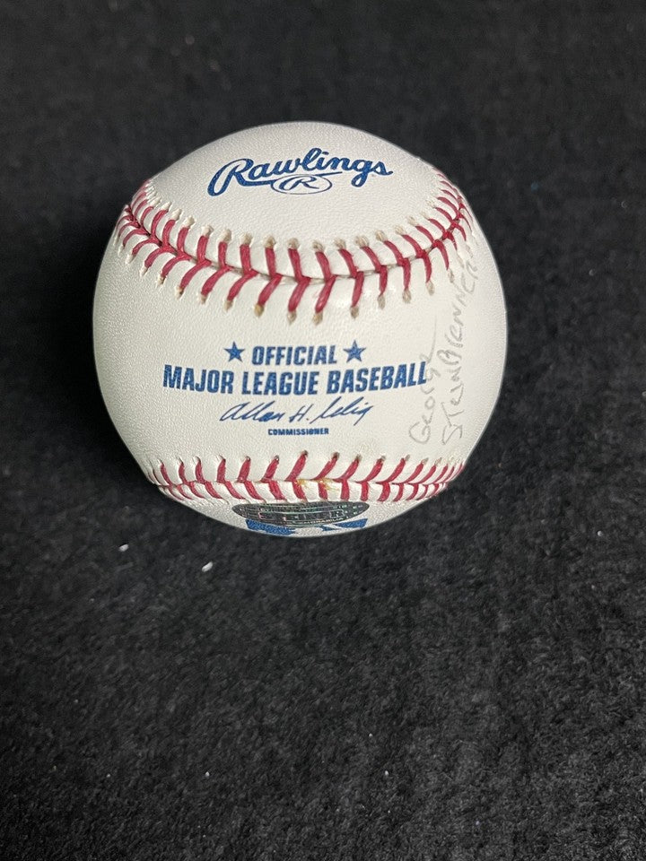 George Steinbrenner Signed Autographed Rawlings OMLB Selig Baseball Steiner JSA
