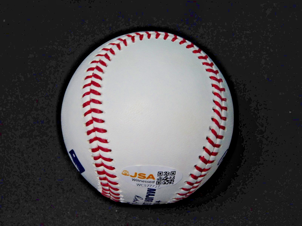 Elmer Rodriguez Signed Autographed OML Manfred Baseball JSA Witness COA Yankees