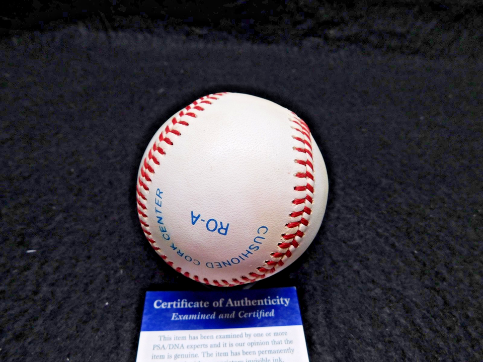 Oscar Azocar (D. 2010) Signed OAL Bobby Brown Baseball PSA COA Yankees