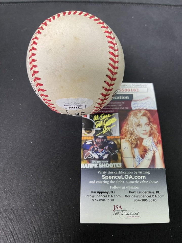Gene Benson (D.1999) Signed Autographed Official NL Leonard Coleman Baseball JSA