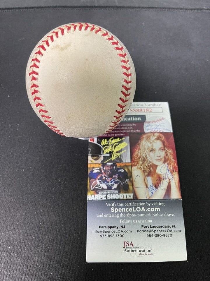 Gene Benson (D.1999) Signed Autographed Official NL Leonard Coleman Baseball JSA
