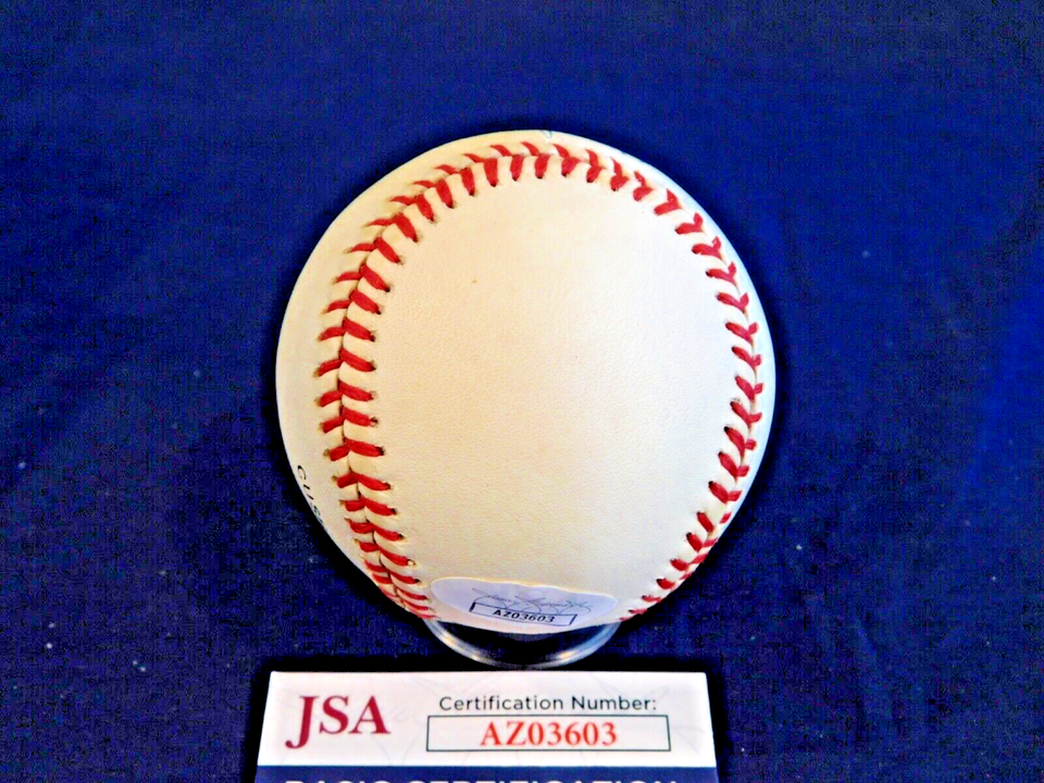 Marv Throneberry (D. 1994) Signed / Autographed ONL Bill White Baseball JSA COA