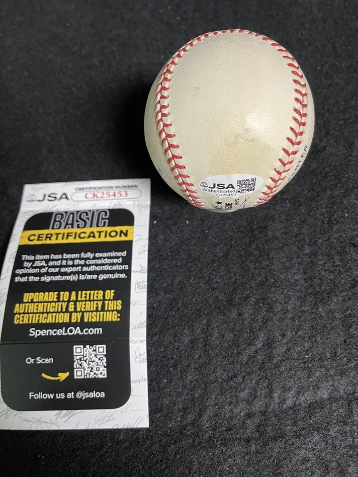 Don Zimmer Willie Randolph Signed Autographed ONL Leonard Coleman Baseball JSA