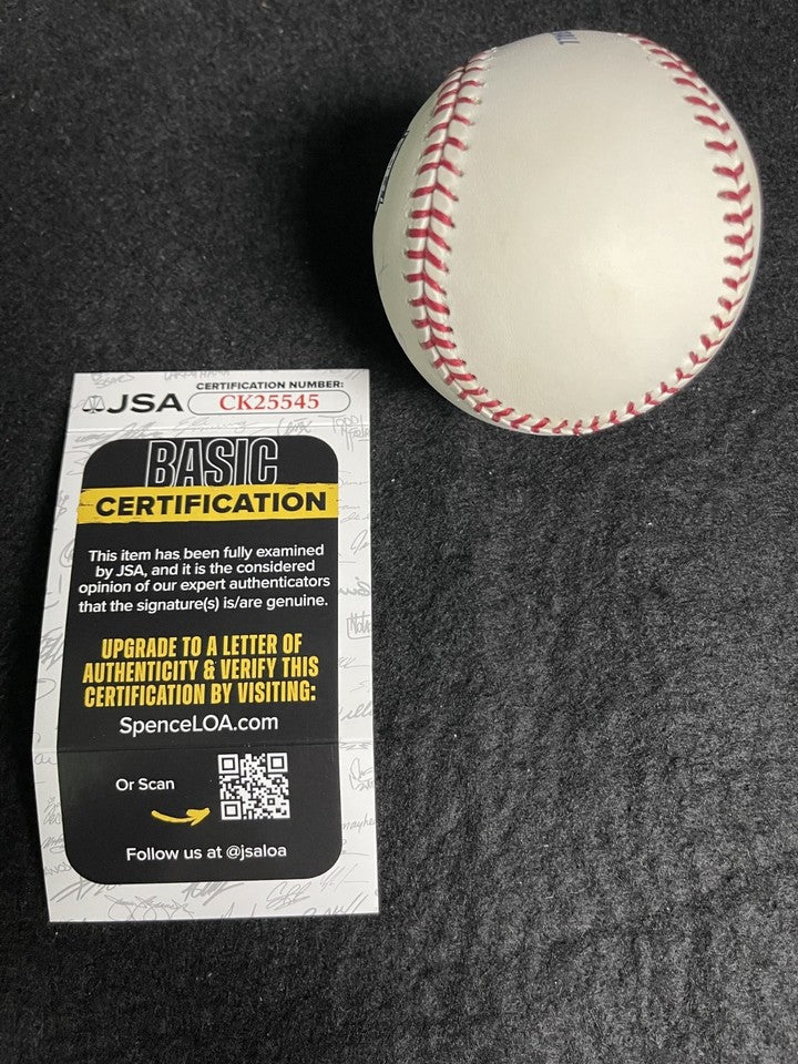 Bucky Dent Signed Autographed Rawlings OMLB Bud Selig Baseball Inscribed JSA COA
