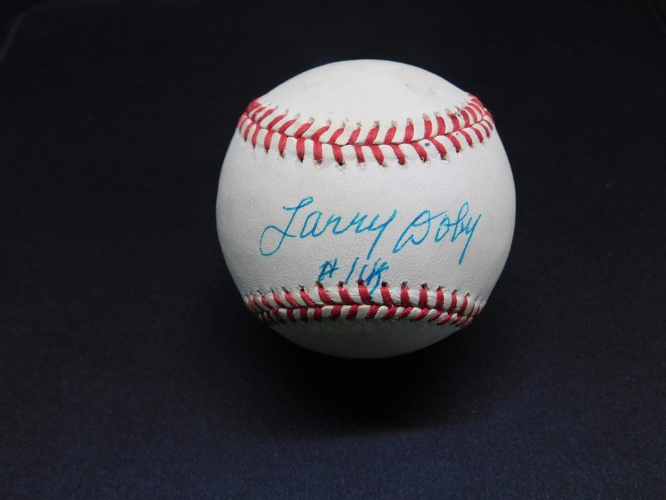 Larry Doby (D.2003) Signed/Autographed OAL Baseball #14 JSA COA Cleveland Indians
