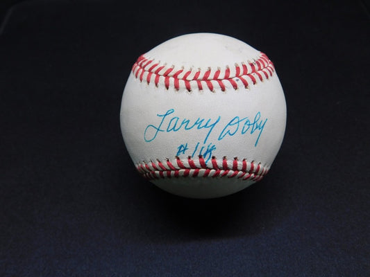 Larry Doby (D.2003) Signed/Autographed OAL Baseball #14 JSA COA Cleveland Indians