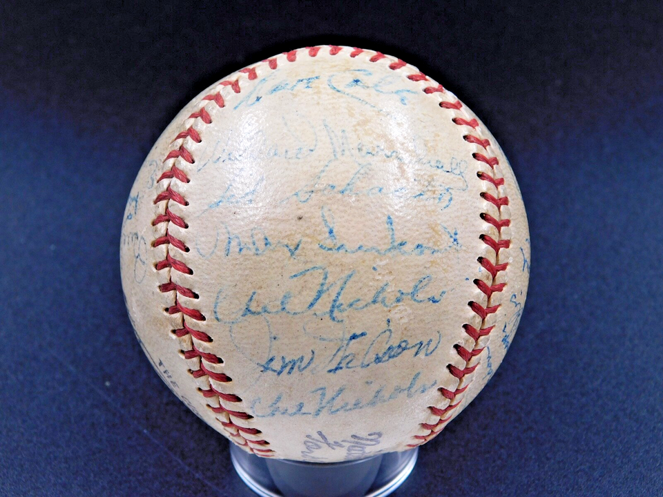 1950 Boston Braves Team Signed Baseball 28 Autos Sain Kerr Holmes Surkont JSA