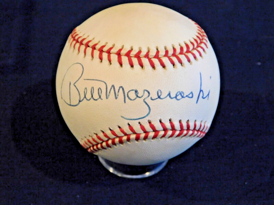 Bill Mazeroski Signed / Autographed ONL Leonard Coleman Baseball PSA COA