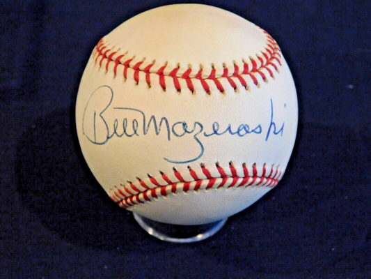 Bill Mazeroski Signed / Autographed ONL Leonard Coleman Baseball PSA COA