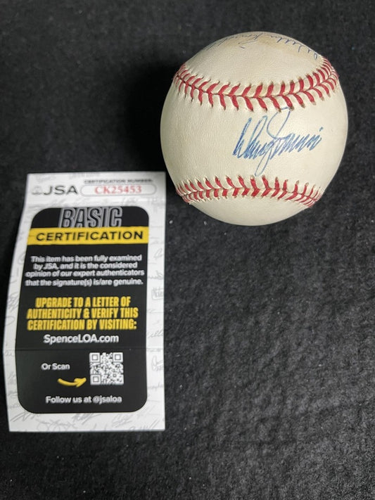 Don Zimmer Willie Randolph Signed Autographed ONL Leonard Coleman Baseball JSA