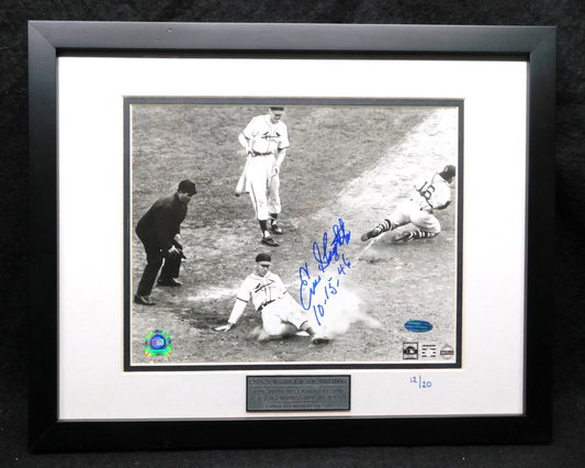 Enos Slaughter Signed Autographed Framed 8x10 Photo Steiner COA Cardinals /20