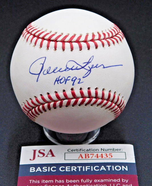 Rollie Fingers Signed / Autographed OML Baseball Inscribed "HOF 92" JSA COA