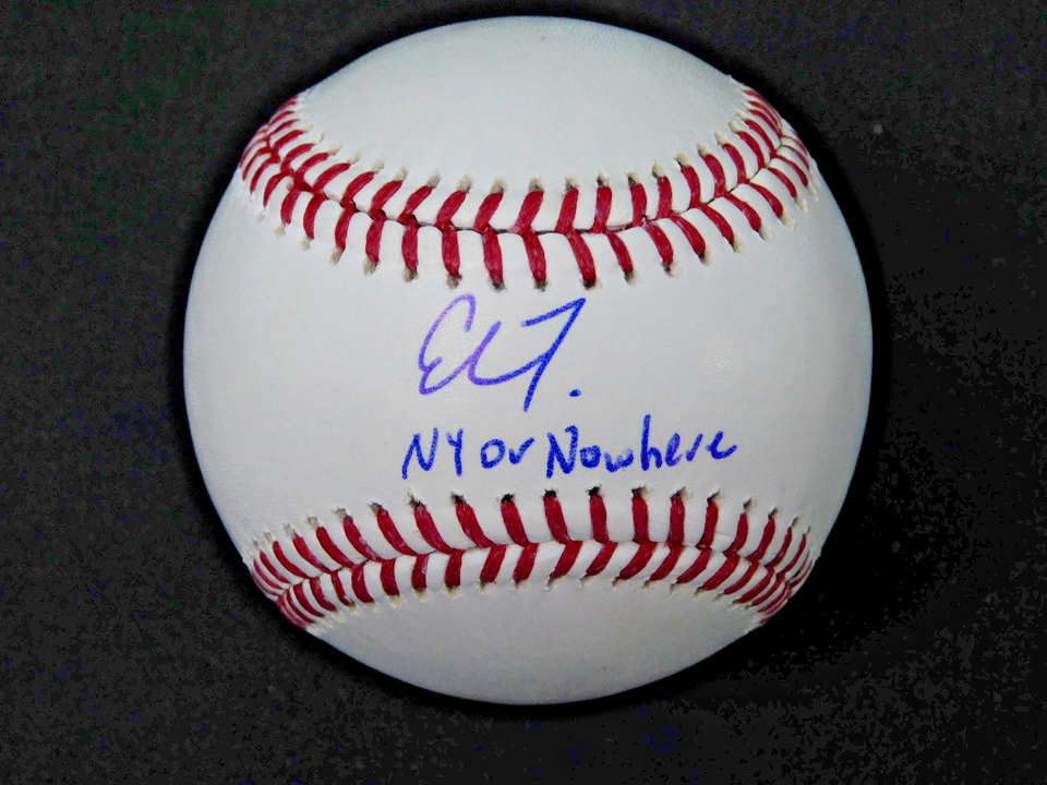Elmer Rodriguez Signed OML Baseball NY or No Where JSA Witness COA Yankees