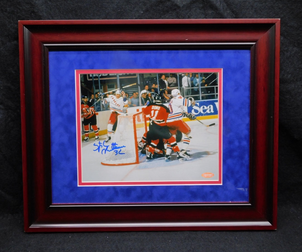 Stephane Matteau Signed Framed 8x10 Photo Game 7 Goal Steiner COA Rangers