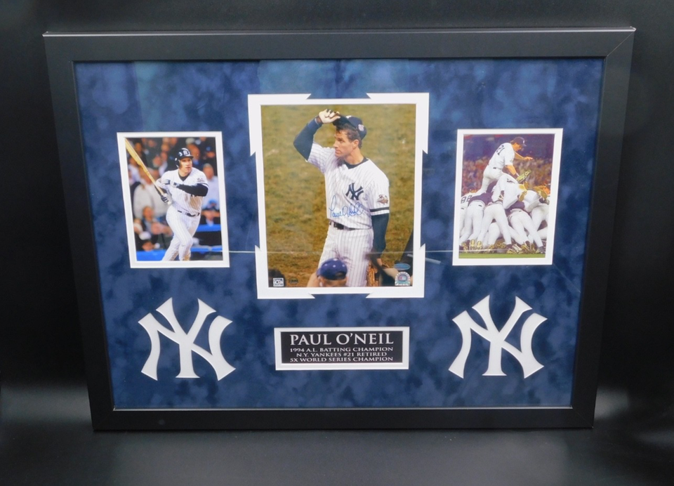 Paul O'Neil Signed Autographed Framed 8x10 Photo New York Yankees Steiner COA