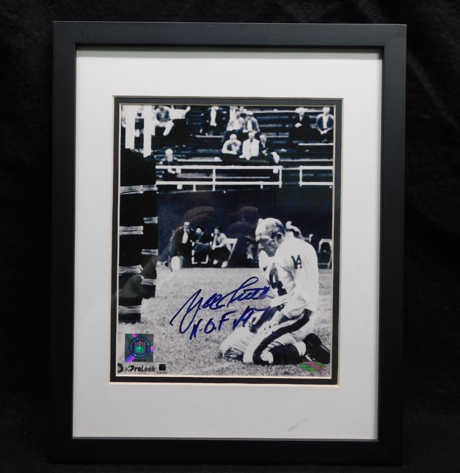 Y.A. Tittle Signed/Autographed Framed 8x10 Photo New York Giants Steiner COA