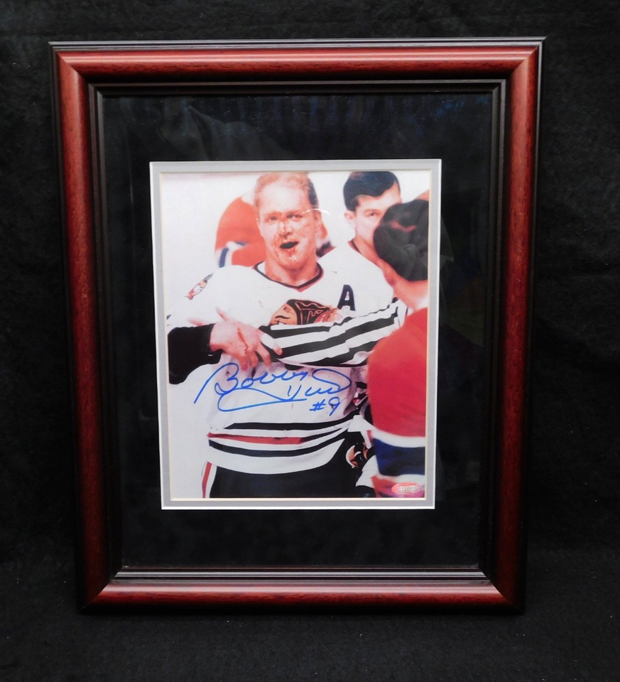 Bobby Hull Signed Autographed Framed 8x10 Photo Steiner COA Indians