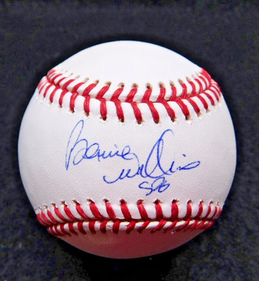 Bernie Williams Signed OML Rob Manfred Baseball Steiner COA Yankees Legend