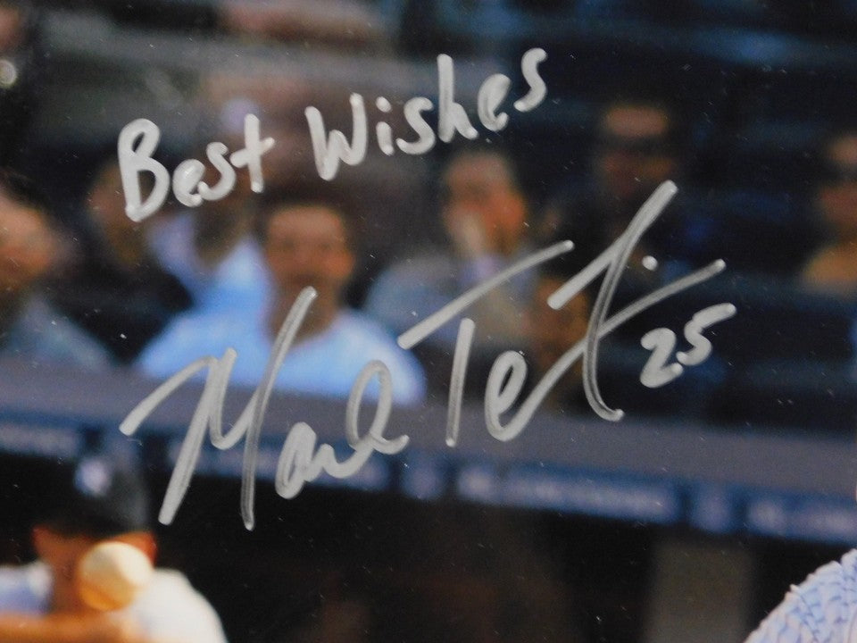Mark Teixeira Signed Autographed Framed 8x10 Photo Inscribed Steiner Yankees