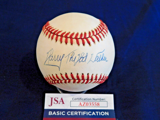 Harry Walker "The Hat" (D. 1999) Signed ONL Bart Giamatti Baseball JSA COA