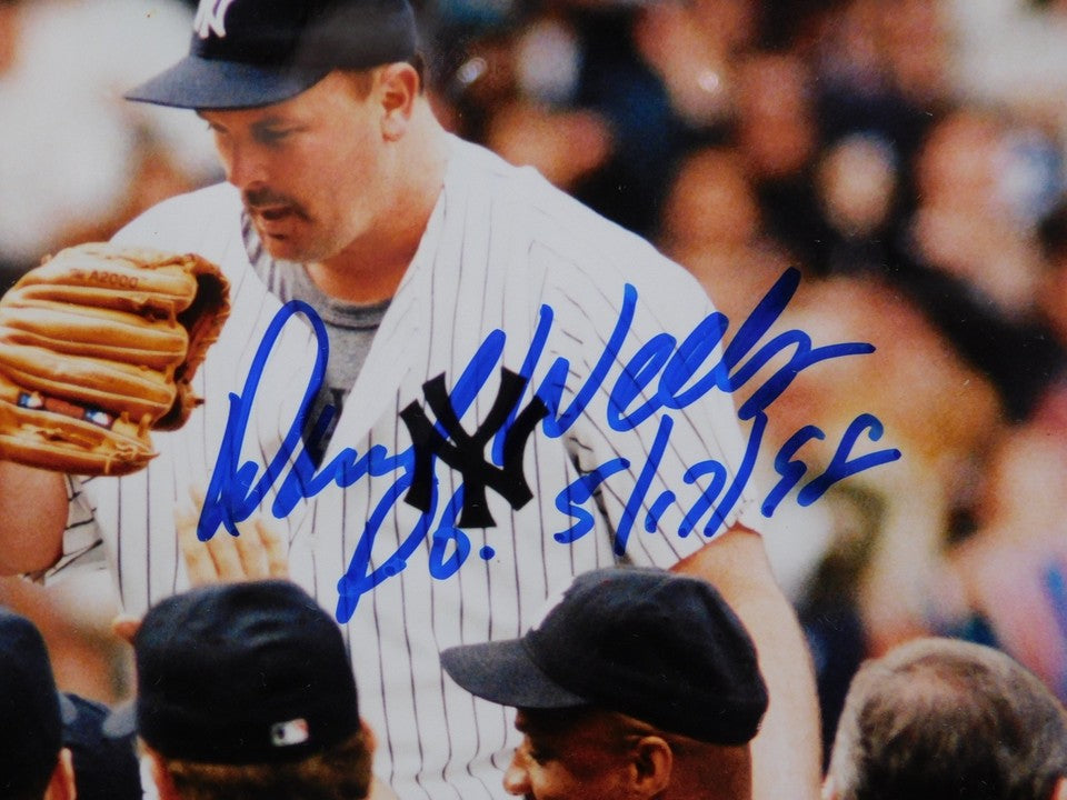 David Wells Signed Autographed Framed 8x10 Photo JSA COA New York Yankees