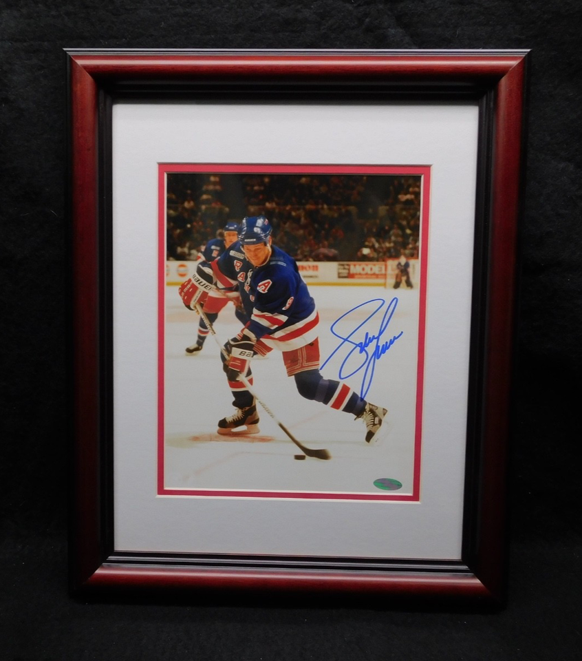 Adam Graves Signed Framed 8x10 Photo Steiner COA Rangers