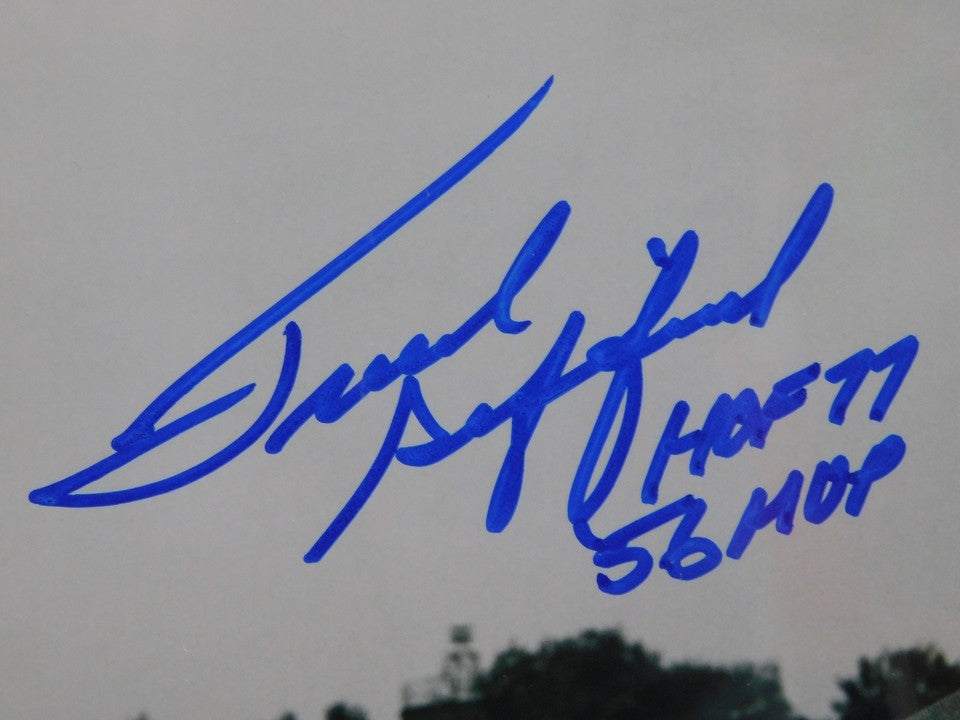Frank Gifford Signed Autographed Framed 8x10 Photo New York Giants Steiner COA