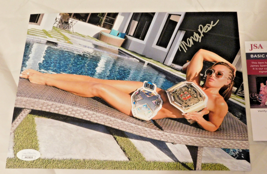 MANDY ROSE Signed / Autographed WWE NXT Championship at Poolside 8x10  JSA (B)