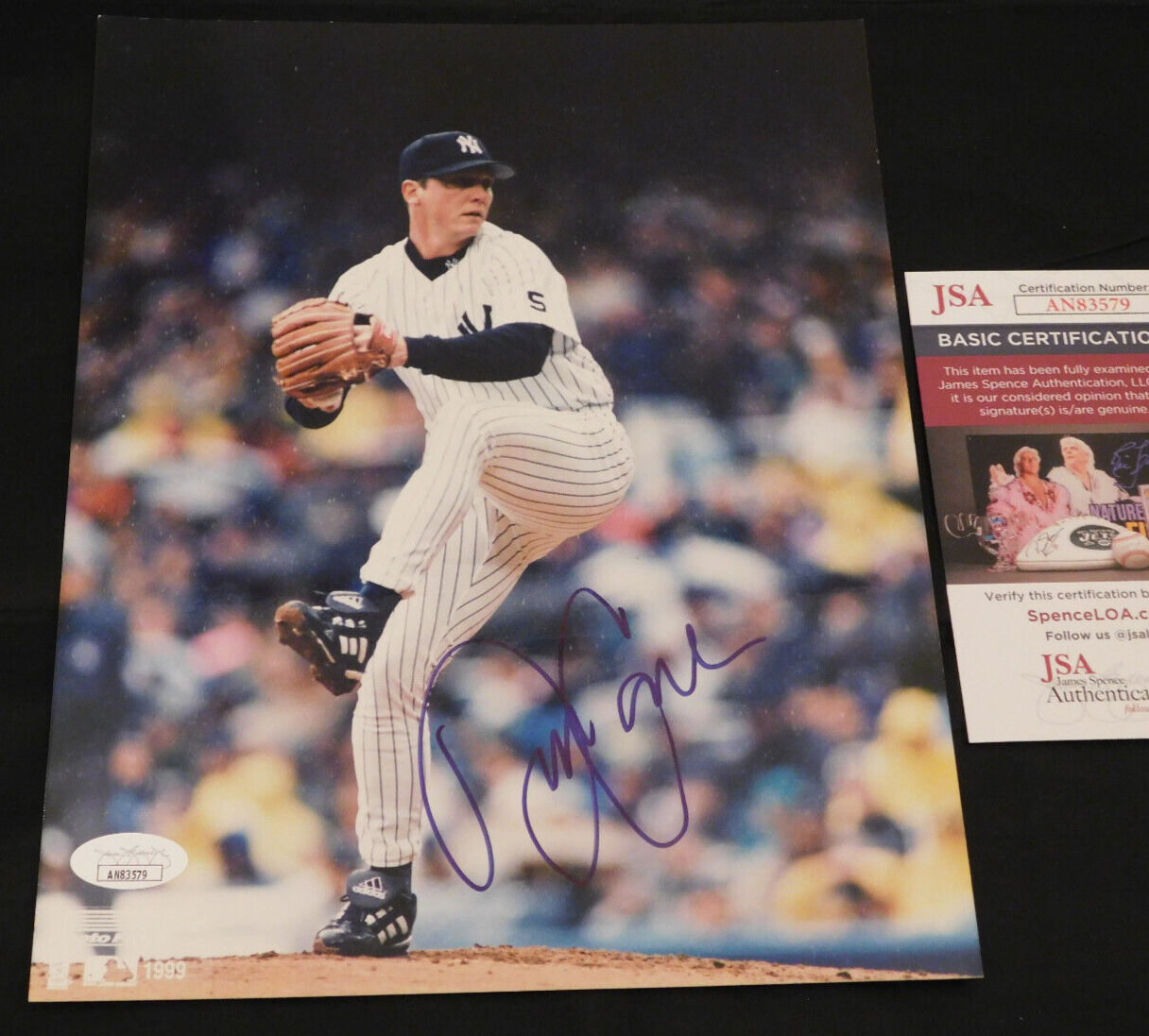 DAVID CONE Signed / Autographed 8x10 Photo New York Yankees JSA COA