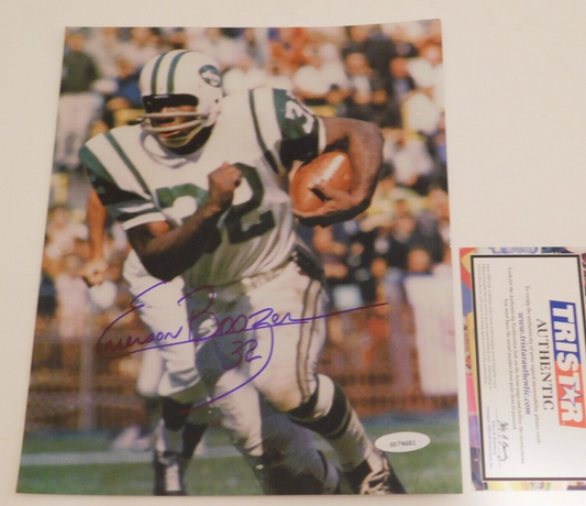 Emerson Boozer Signed Autographed 8x10 Photo New York Jets Tristar COA SB III