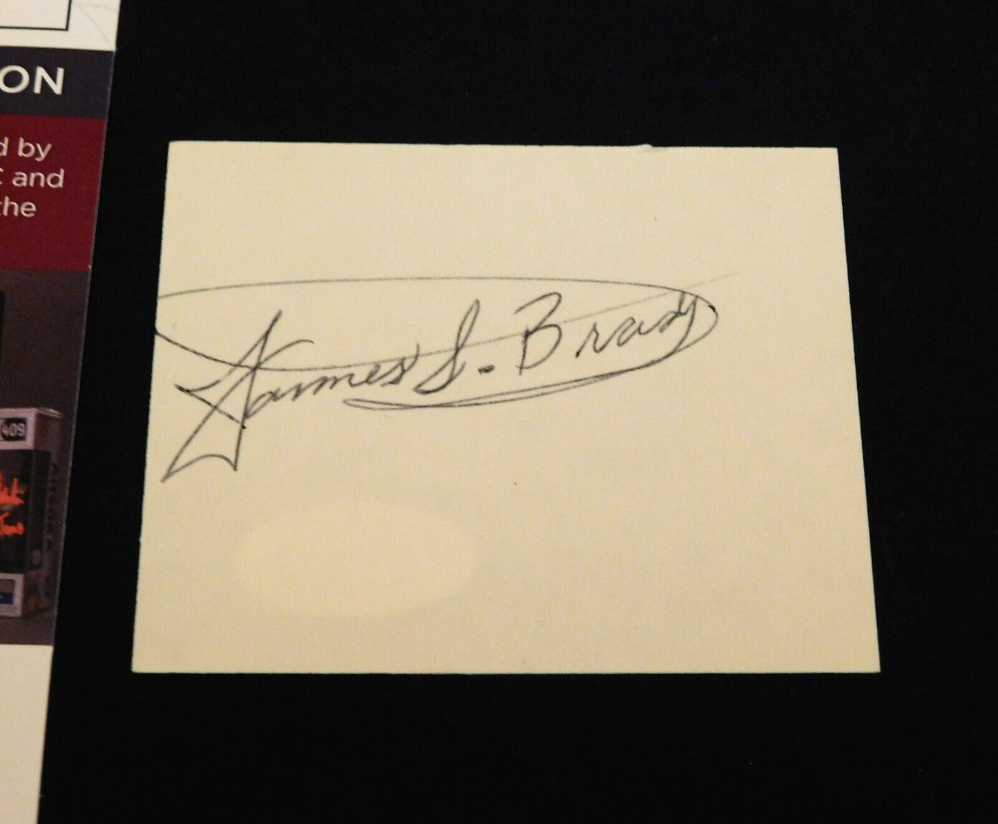 James Brady Signed Autographed Cut Ronald Reagan Aide Press Secretary JSA COA